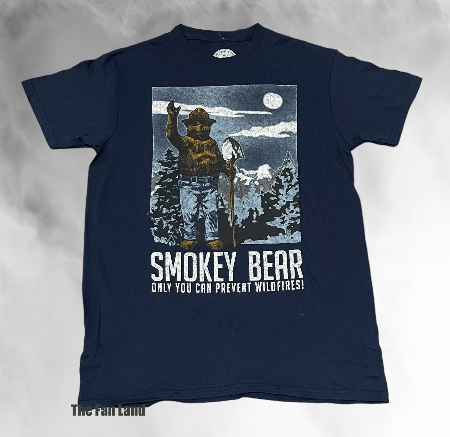 New Smokey The Bear Prevent Forest Wildfire Classic Navy Logo Mens T-Shirt gallery