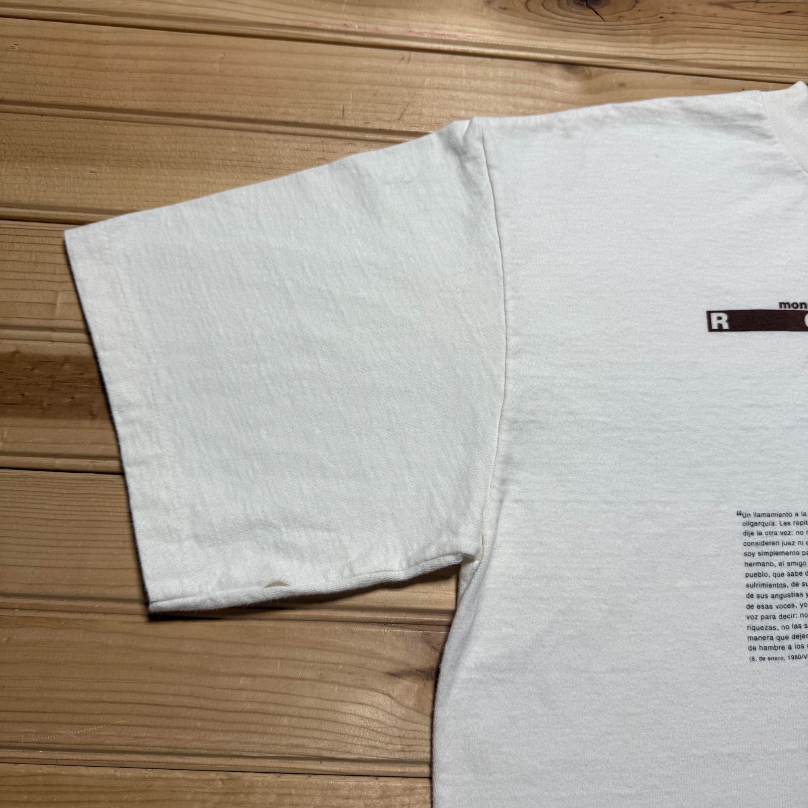 Vintage 90s Monsenor Oscar Romero El Salvador Catholic Prelate T-Shirt - Large gallery