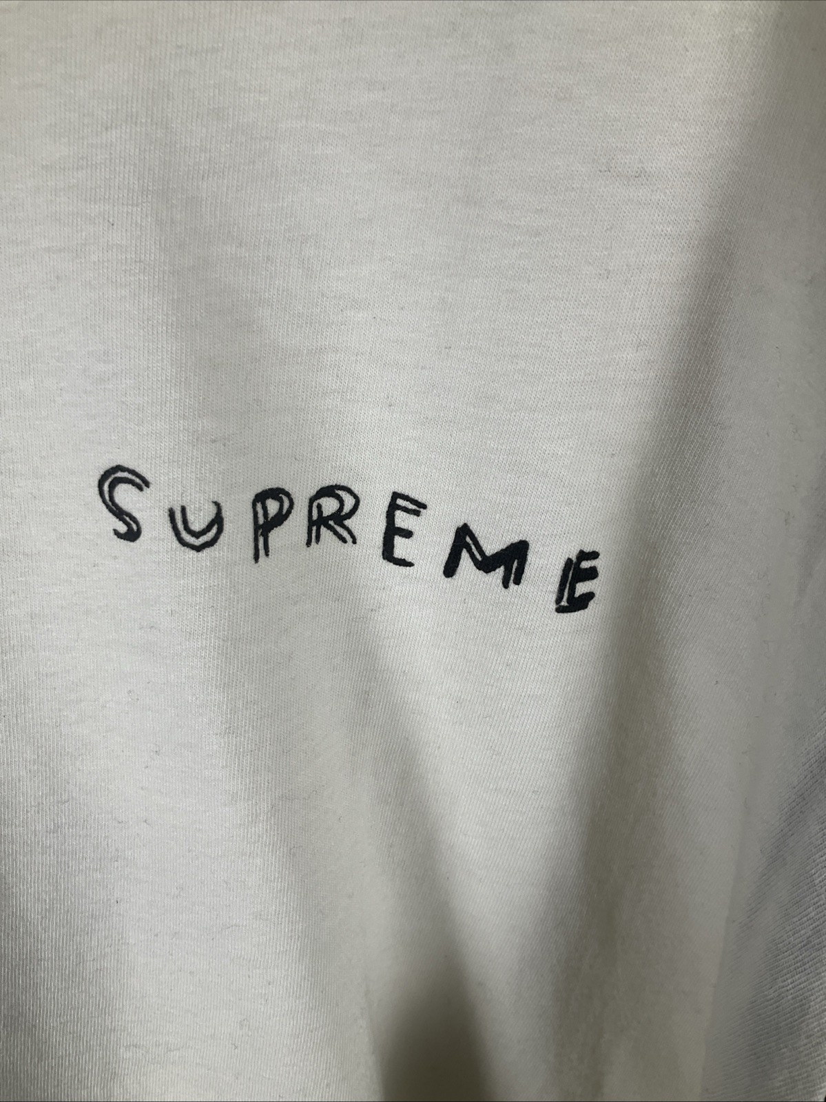 Supreme Mens White/Black Size Large Long Sleeve Shirt I Love You Daniel Johnston gallery