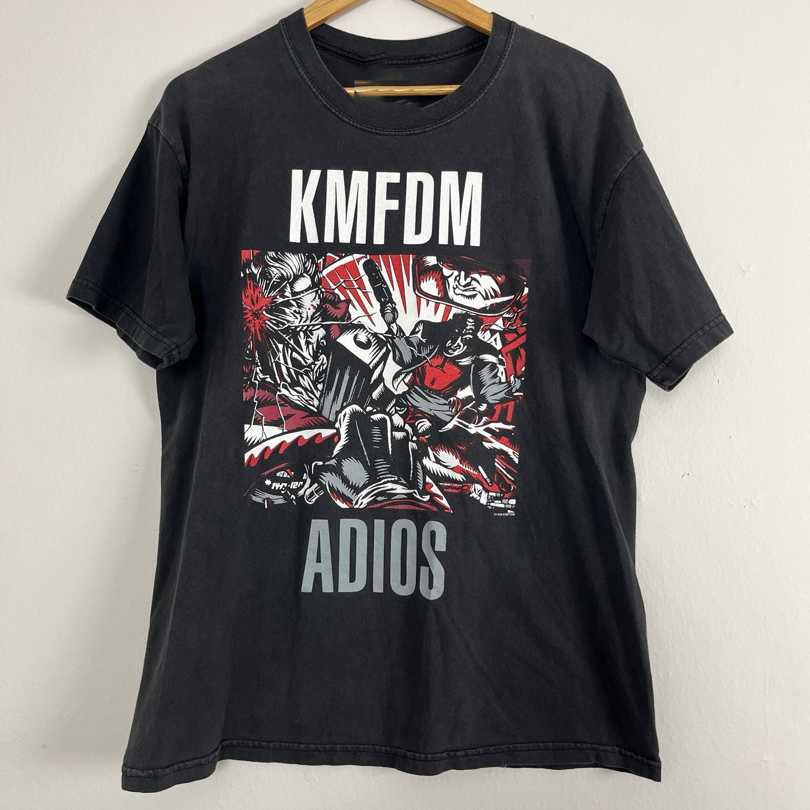 KMFDM Band Adios Tour Gift For Fan Unisex Cotton T-Shirt Full Size
