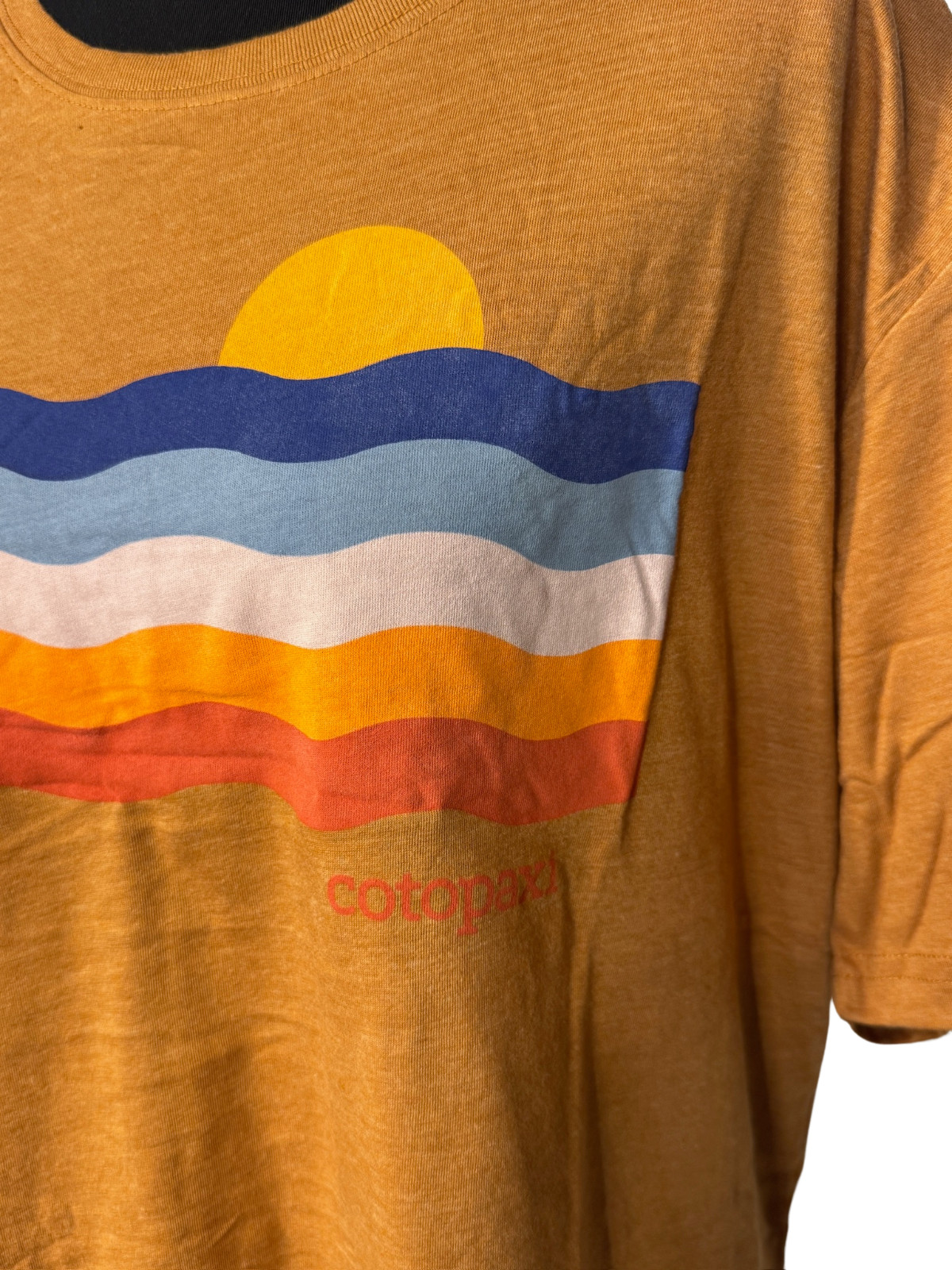 Cotopaxi Disco Wave Organic T-Shirt Men's XL Saddle Retro Graphic NWT gallery