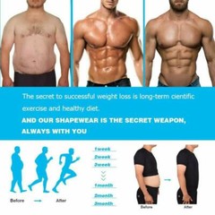 Men Athletic Compression Undershirt Body Shaper Comfortable Base Layer T-Shirt