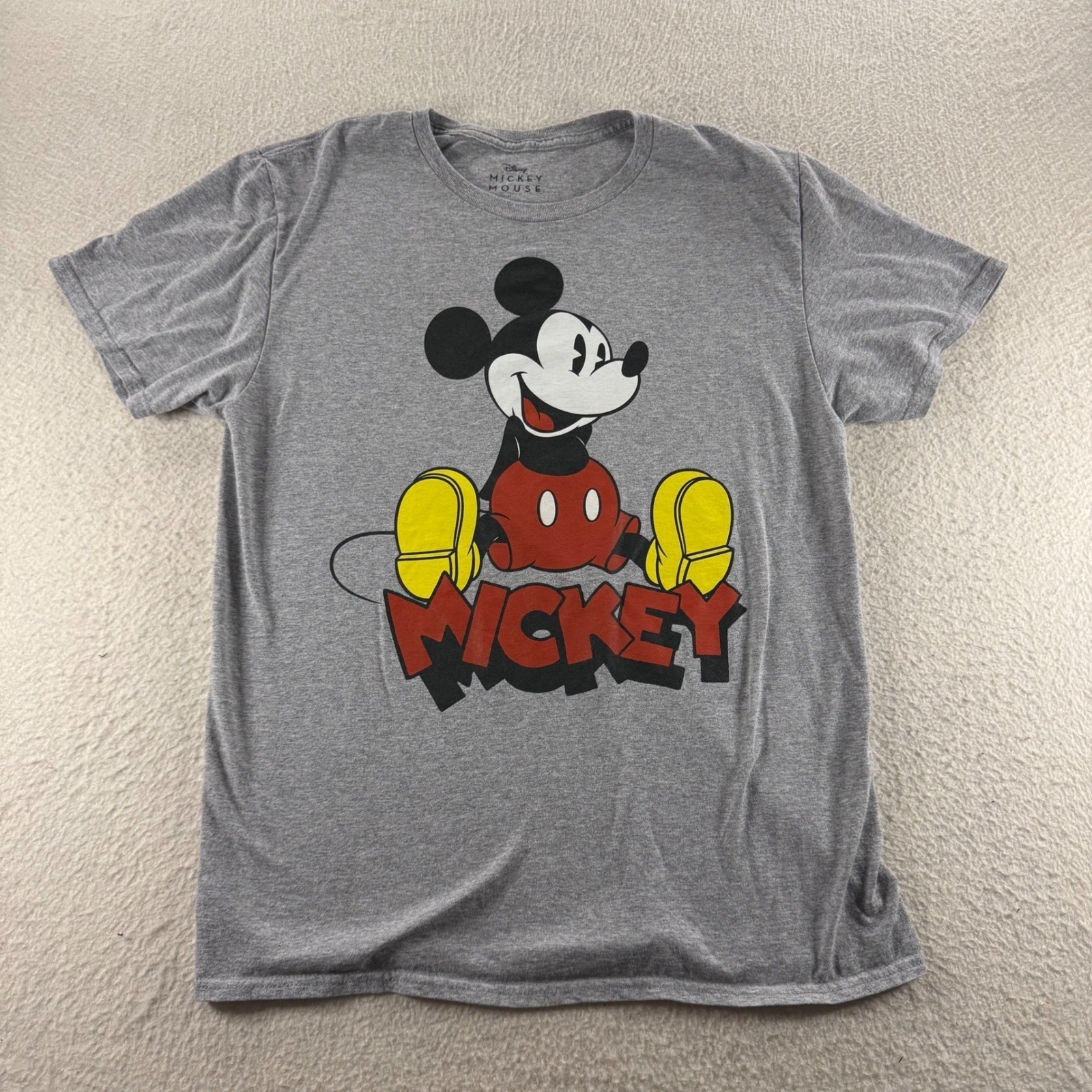Disney Mickey Mouse T-Shirt Mens M Gray Graphic Retro Short Sleeve Disneycore gallery