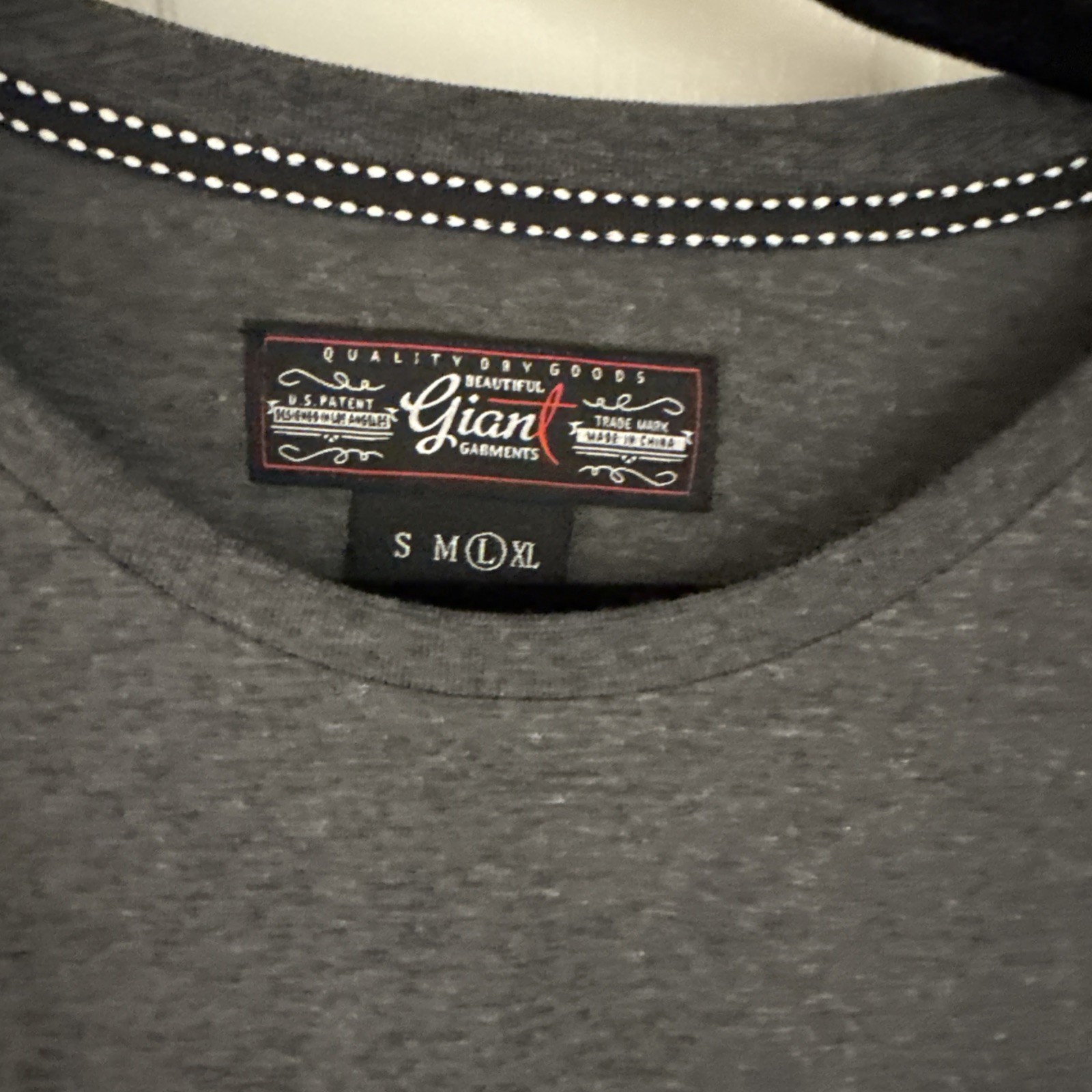 Beautiful Giant Men's Large T-Shirt Single Breast Pocket Short Sleeve Blk Size L gallery
