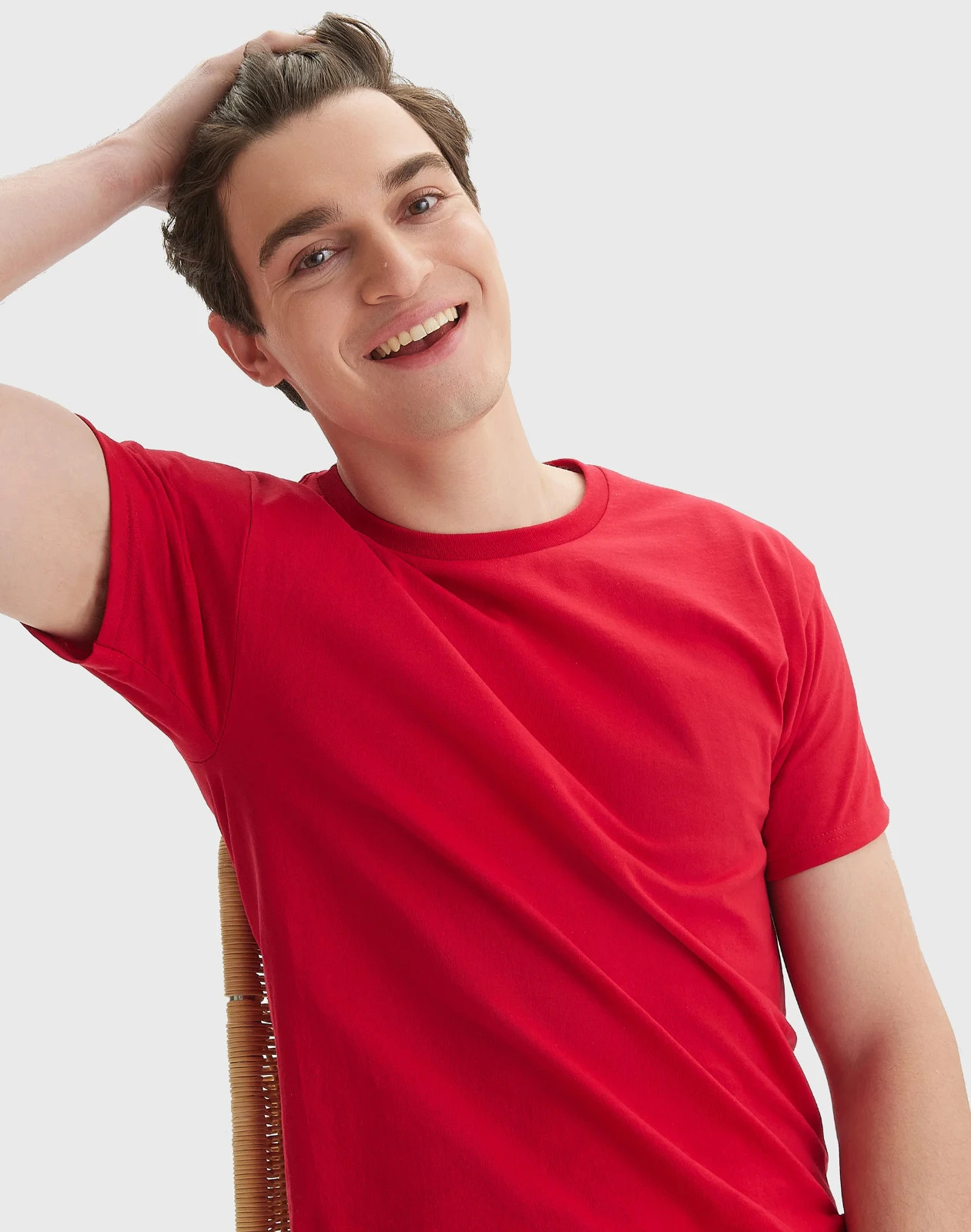 Hanes Men Crew neck T-Shirt 4-Pack ComfortSoft 100% Cotton Heavyweight Tee Plain gallery