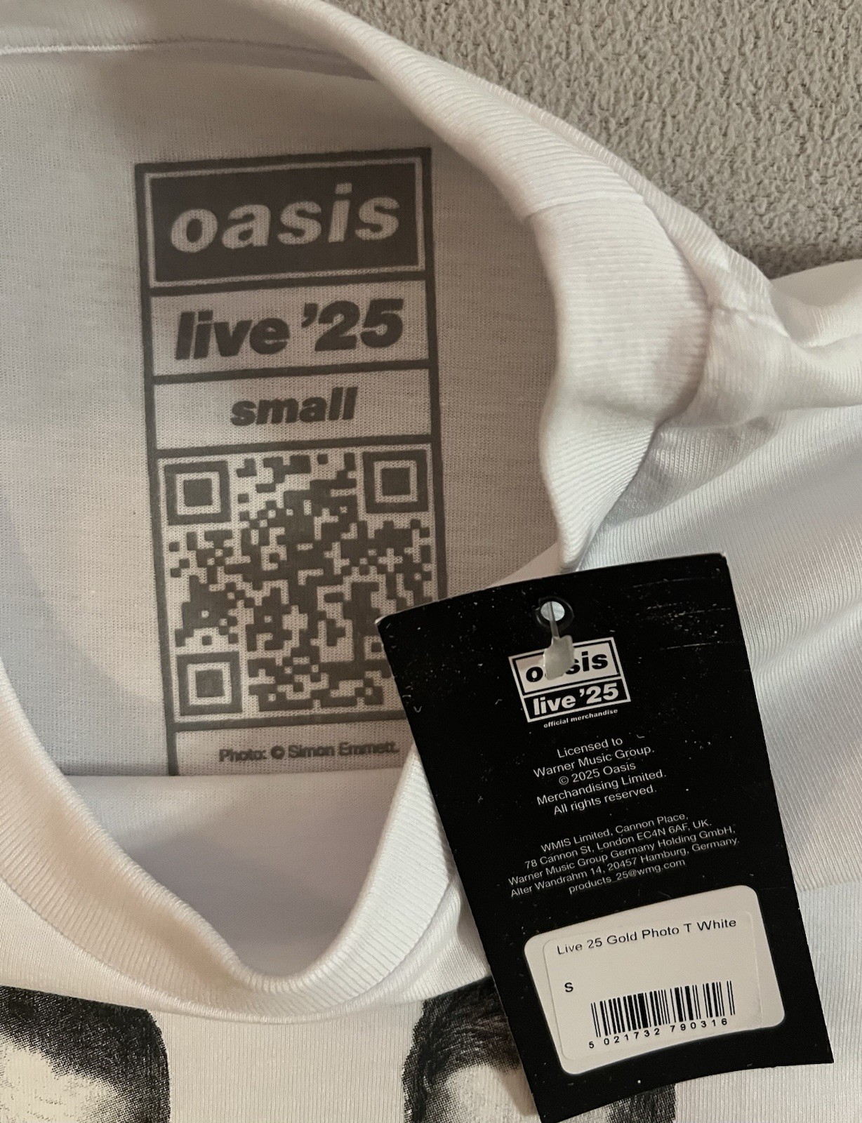 Oasis Live 25 World Tour T Shirt NWT Adult Size S-Official Merch Bag Included gallery