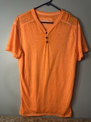 GREAT ExclusiveCrosstown Henley BUCKLE BLACK Color: Neon Orange Size: Large