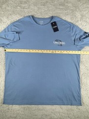 Chaps Men’s NWT Long Sleeve Crew Neck T Shirt Size XXL Blue Lake Rock Boat Basin