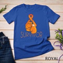 Leukemia Awareness Survivor Orange Ribbon Boxing Gloves Unisex T-shirt
