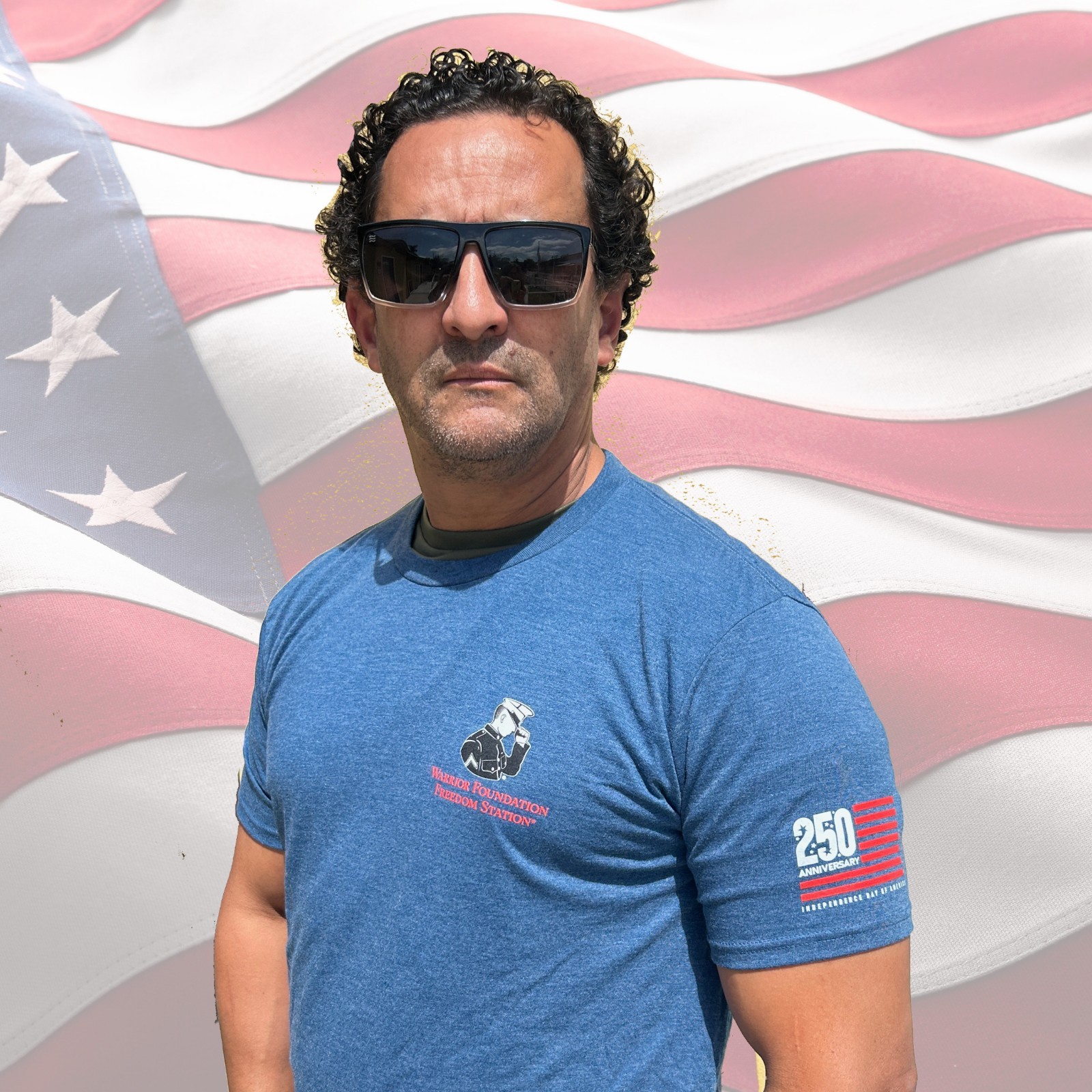 250th Anniversary Patriotic Men's Blue T-Shirt gallery