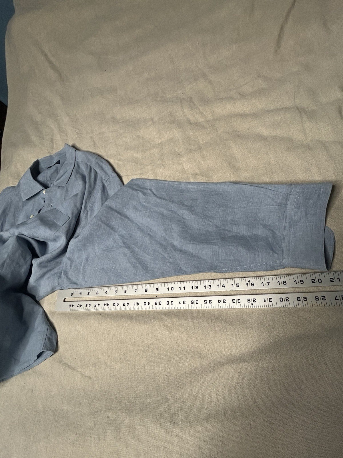 Vintage Brooks Sport Shirt Mens Large Light Blue Button Down Sport Shirt B5