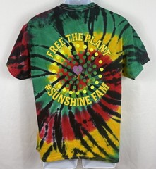 Sunshine Cannabis Double-Sided Tie Dye T-Shirt Men’s Medium Free The Plant