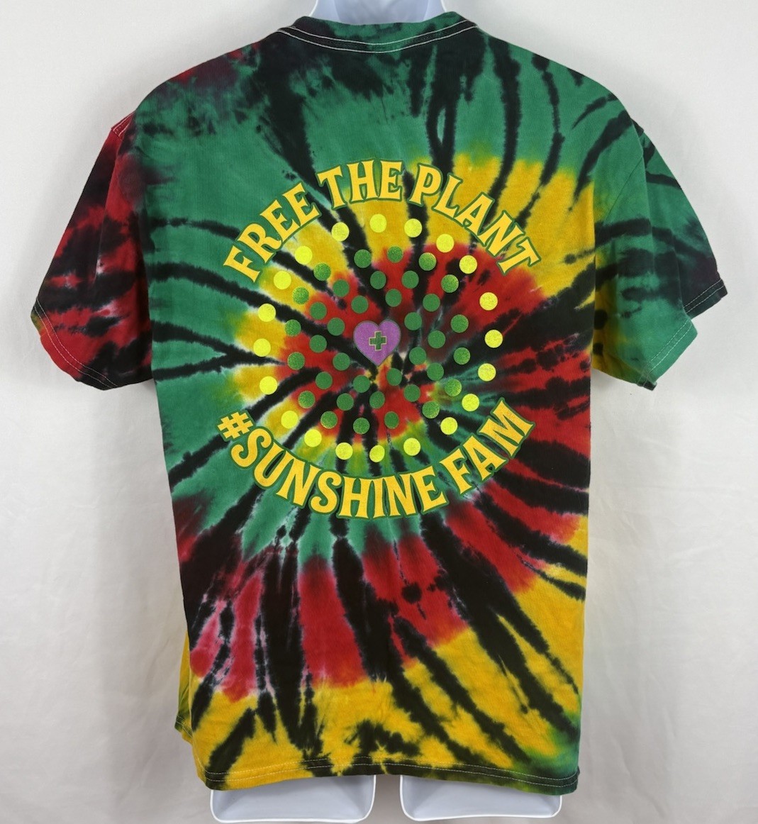 Sunshine Cannabis Double-Sided Tie Dye T-Shirt Men’s Medium Free The Plant gallery