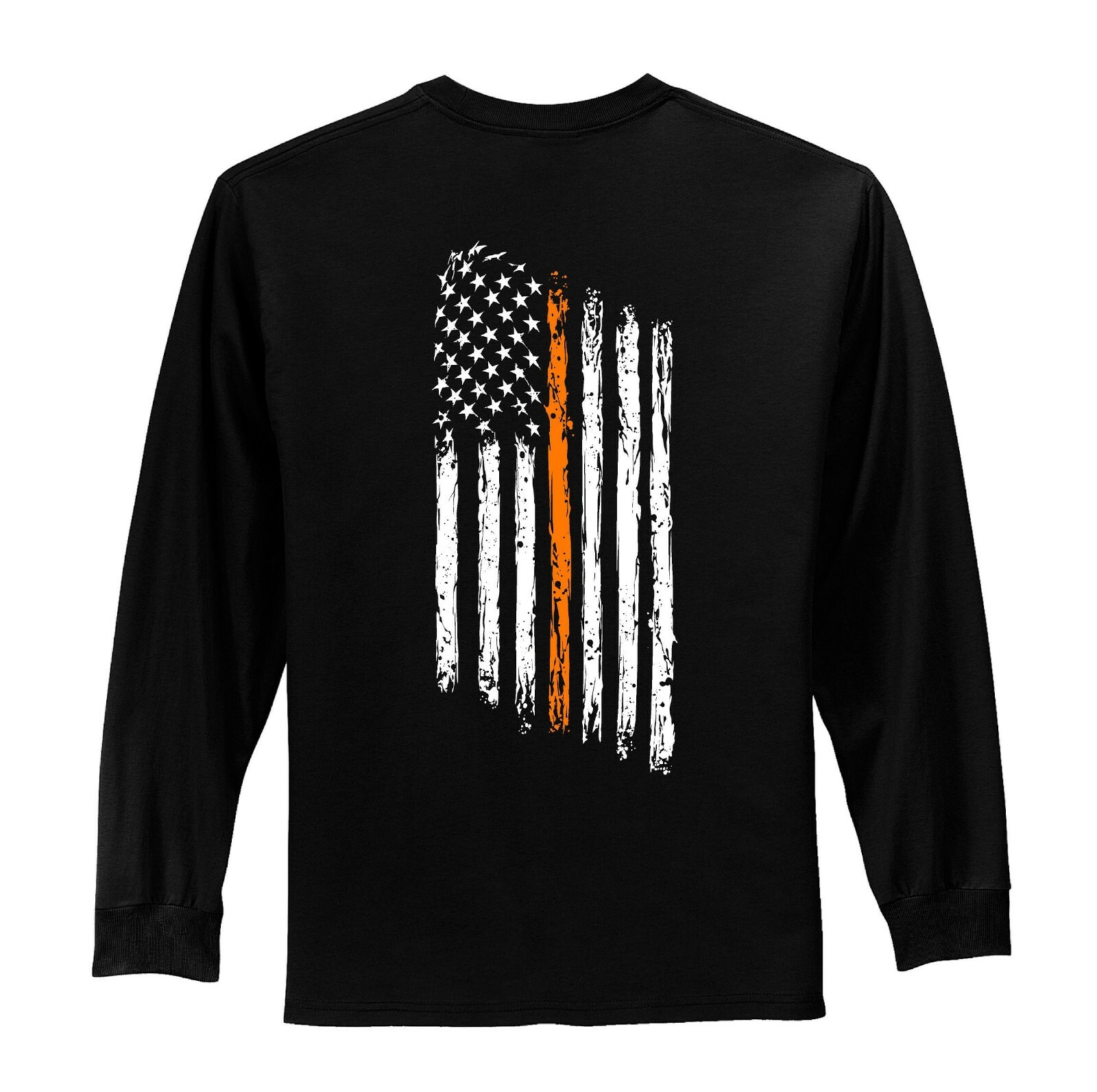 Thin Orange Line American Flag Search Rescue SAR Coast Guard Long Sleeve Shirt gallery