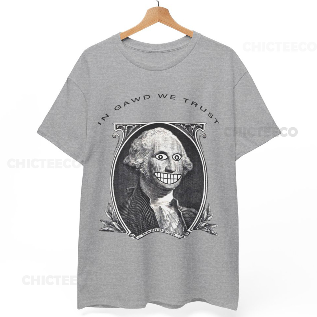 In Gawd We Trust Shirt Kurt Cobain Nirvana Grunge 90s Anti-Establishment Unisex gallery