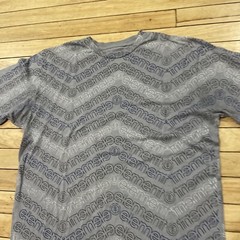 ELEMENT Shirt Men L Chevron Spellout Graphic Made USA Gray Surf Skate Tee 42″