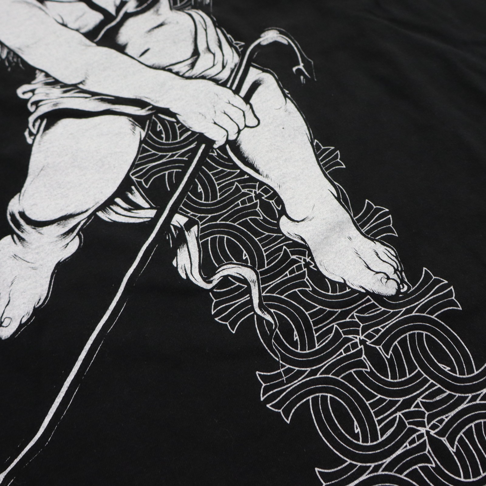 Vintage Crooks & Castles Illuminati Angel T-Shirt Mens XL/L Black Cross Weapons gallery