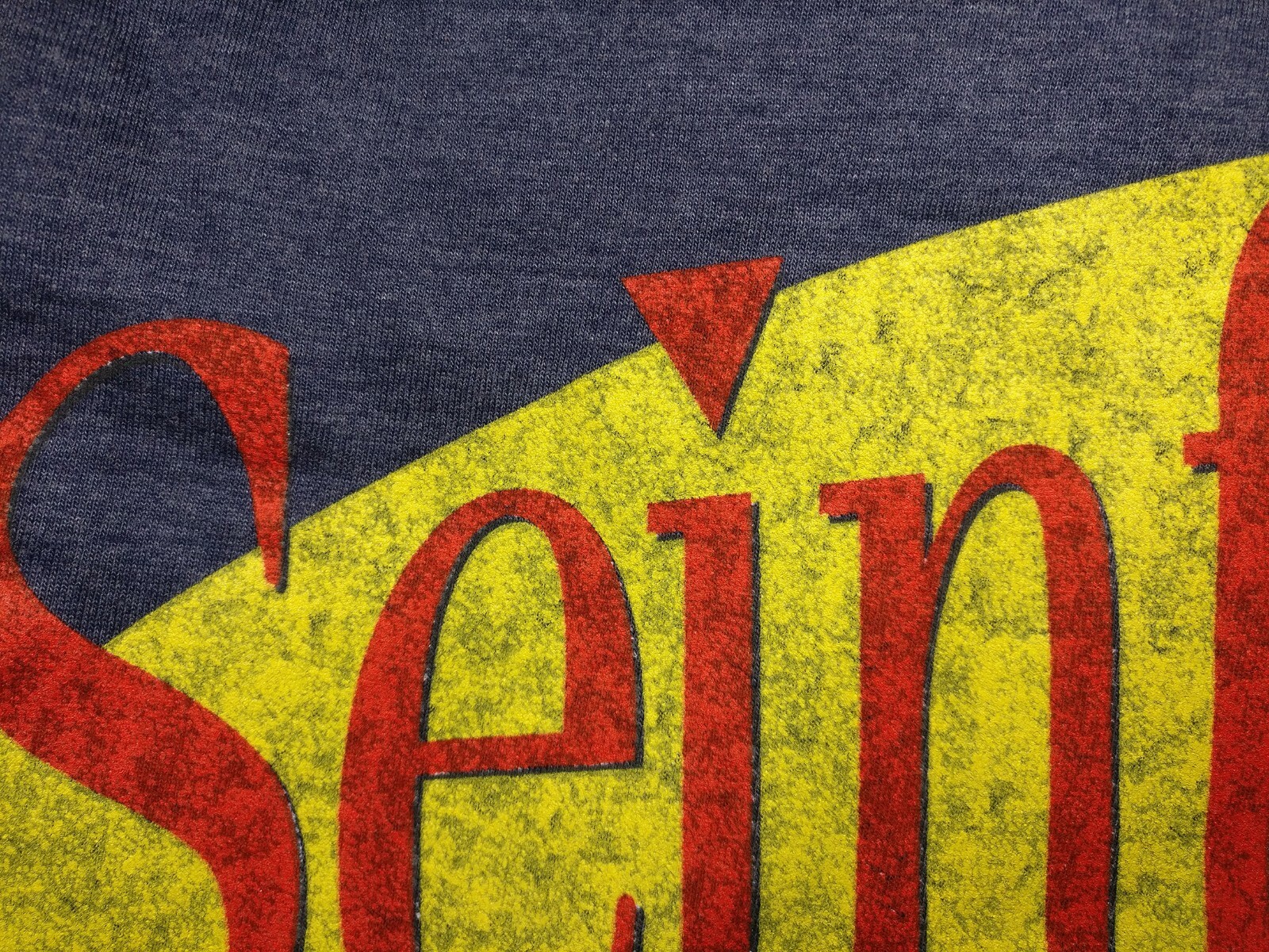 Seinfeld Shirt TV Show Distressed Logo Officially Licenced Tee Navy Mens L-XXL gallery