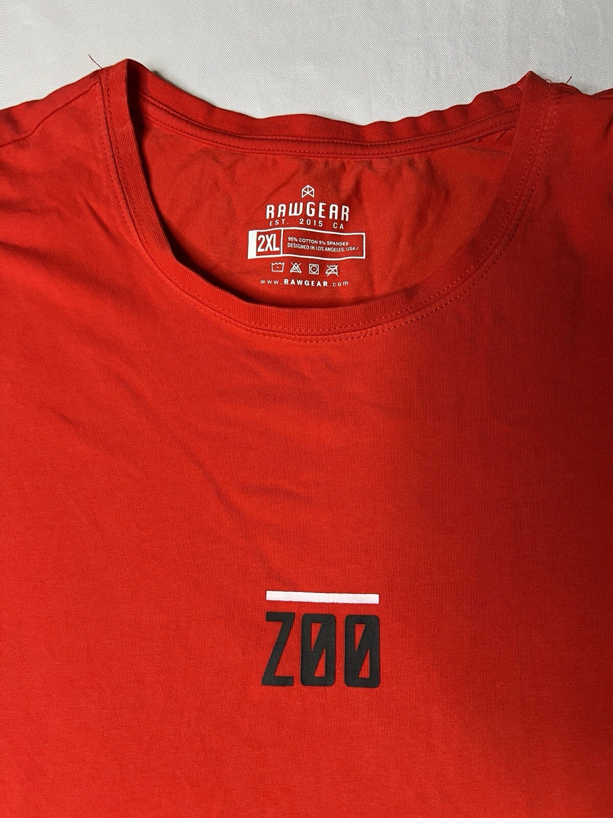 RAW GEAR MEN'S ESSENTIAL ZOO TEE SIZE 2XL RED gallery