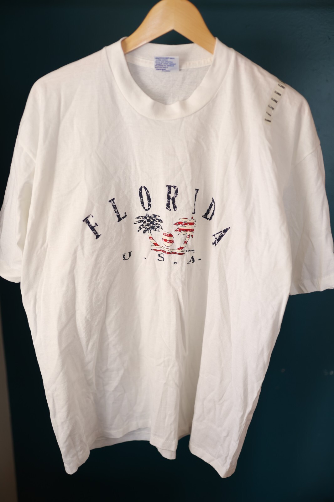 All sport events Vintage Florida Single Stitch TRAVEL T-SHIRT XL DEADSTOCK