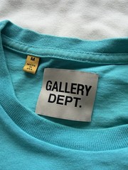 Gallery Dept. Men’s Blue Long Sleeve Graphic Logo Tee Cotton Jersey Crew M