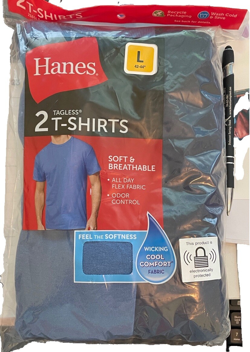 Hanes Men's T-shirt single, 2 pack or 3 pack various colors available, new gallery