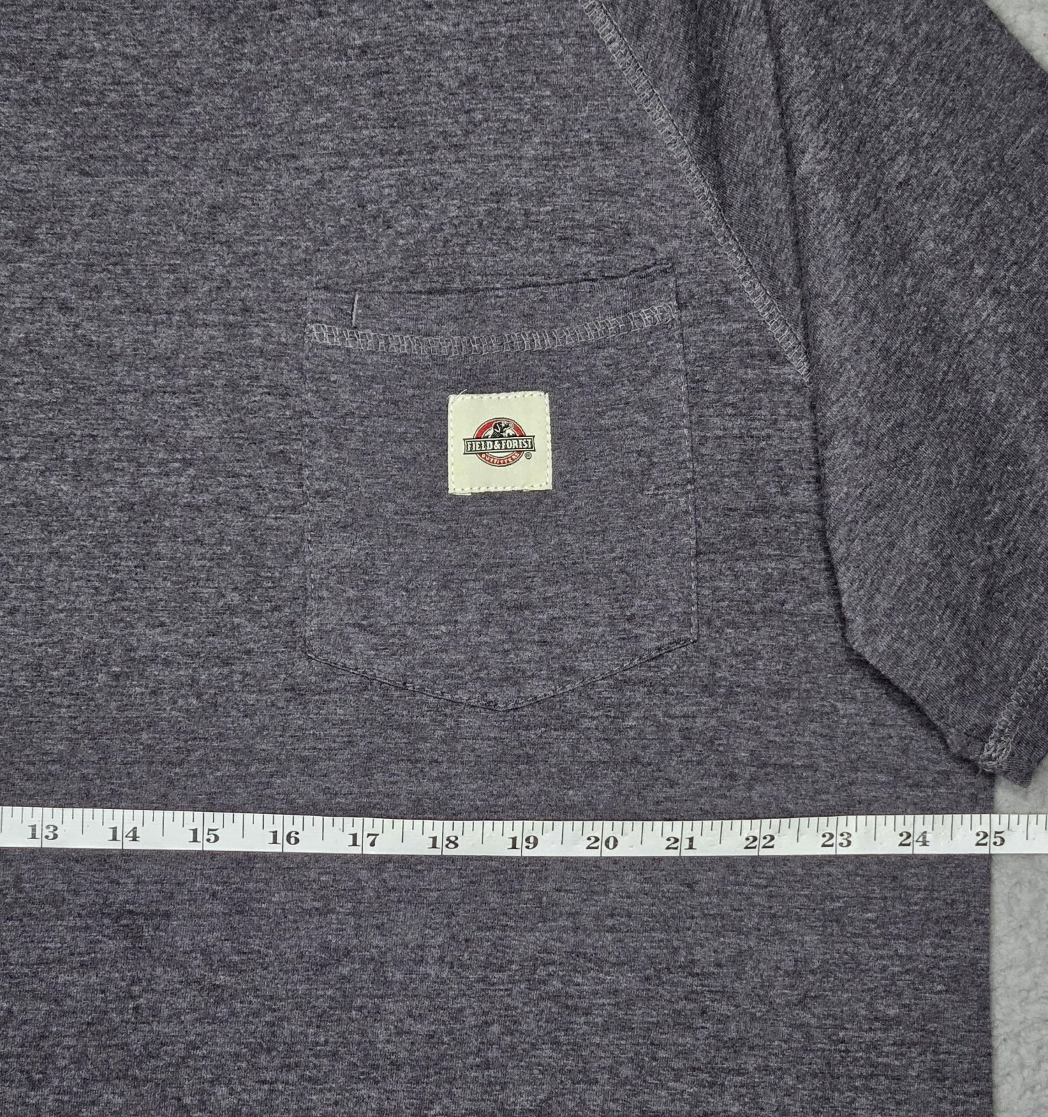 Field & Forest Outfitters T-Shirt with Pocket Men's 2XL - Crew Neck - Dark Gray gallery
