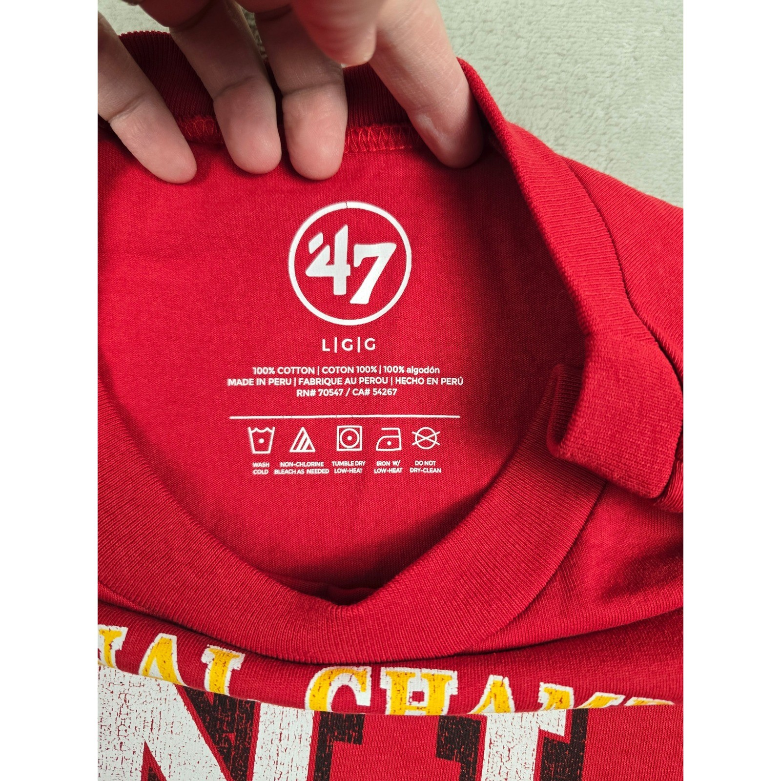 UNLV Rebels T-Shirt Mens L Red NCAA National Champions 1990 '47 College Vault gallery