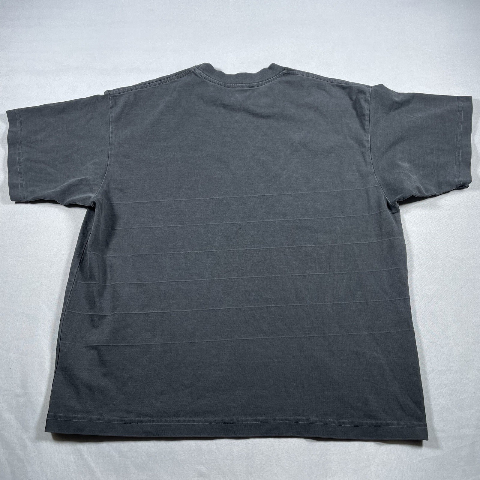 Uni/Form 100% Supima Cotton Subtle Striped Design Boxy Heavy weight Tee Shirt L gallery