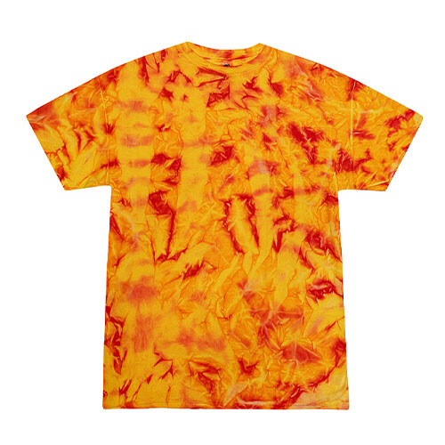 Orange Fire Tie Dye T-Shirts Adult & Kids Sizes Cotton Colortone gallery
