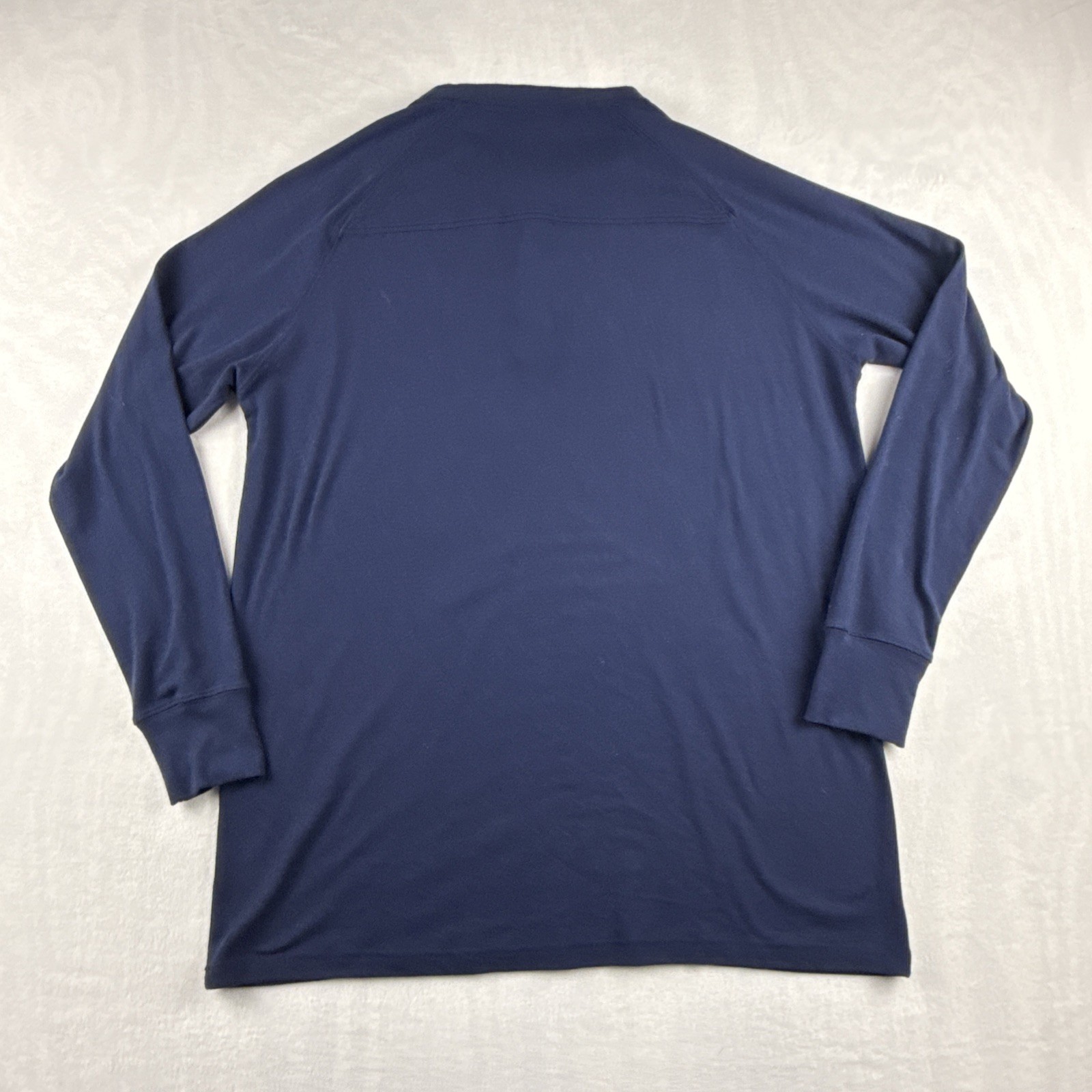 Venado Shirts Men XL Henley Long Sleeve Blue 3 Button Collar Poly Rayon Blend gallery