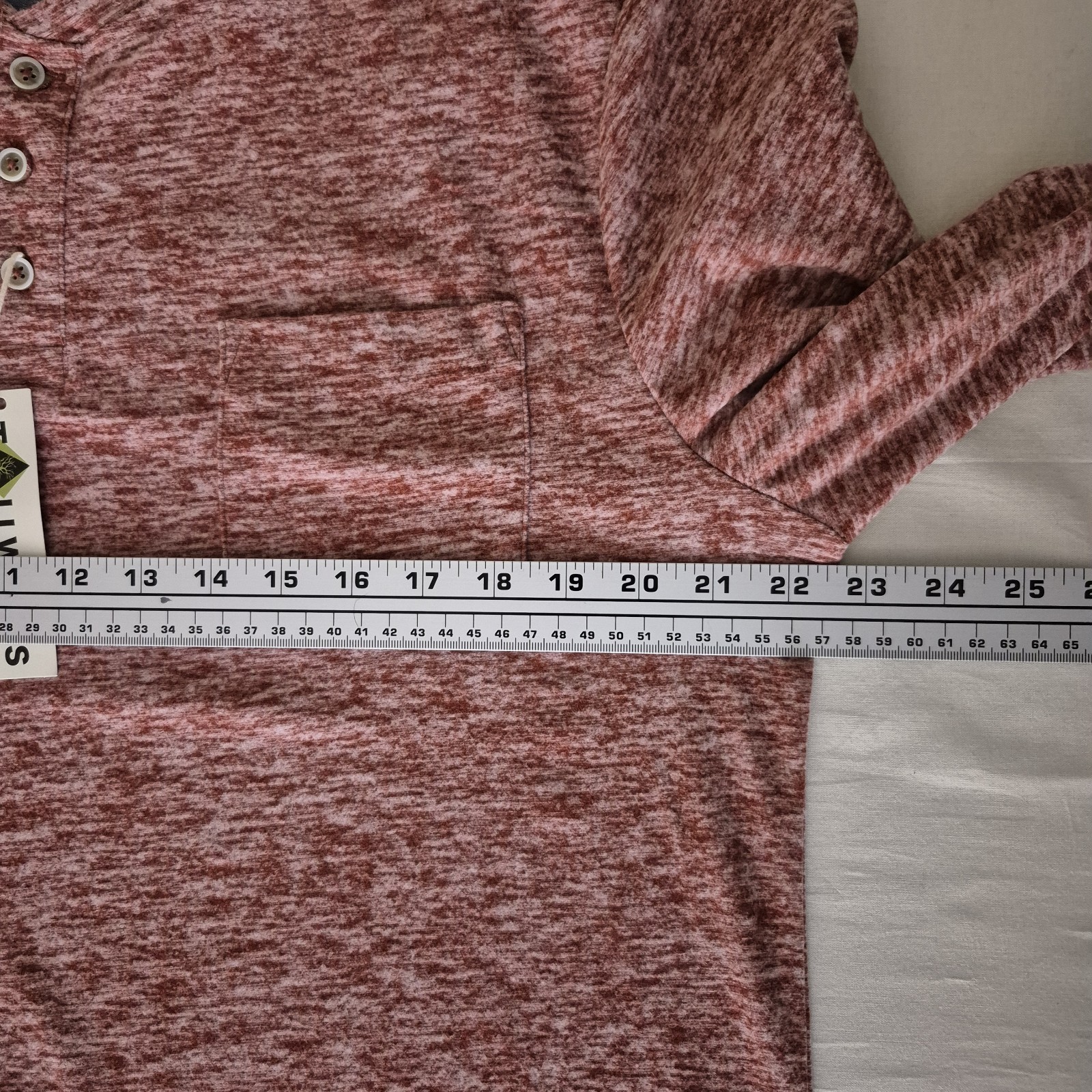 NWT Tallwoods Mens L Heather Red Long Sleeve Super Soft Henley Shirt Outdoor gallery