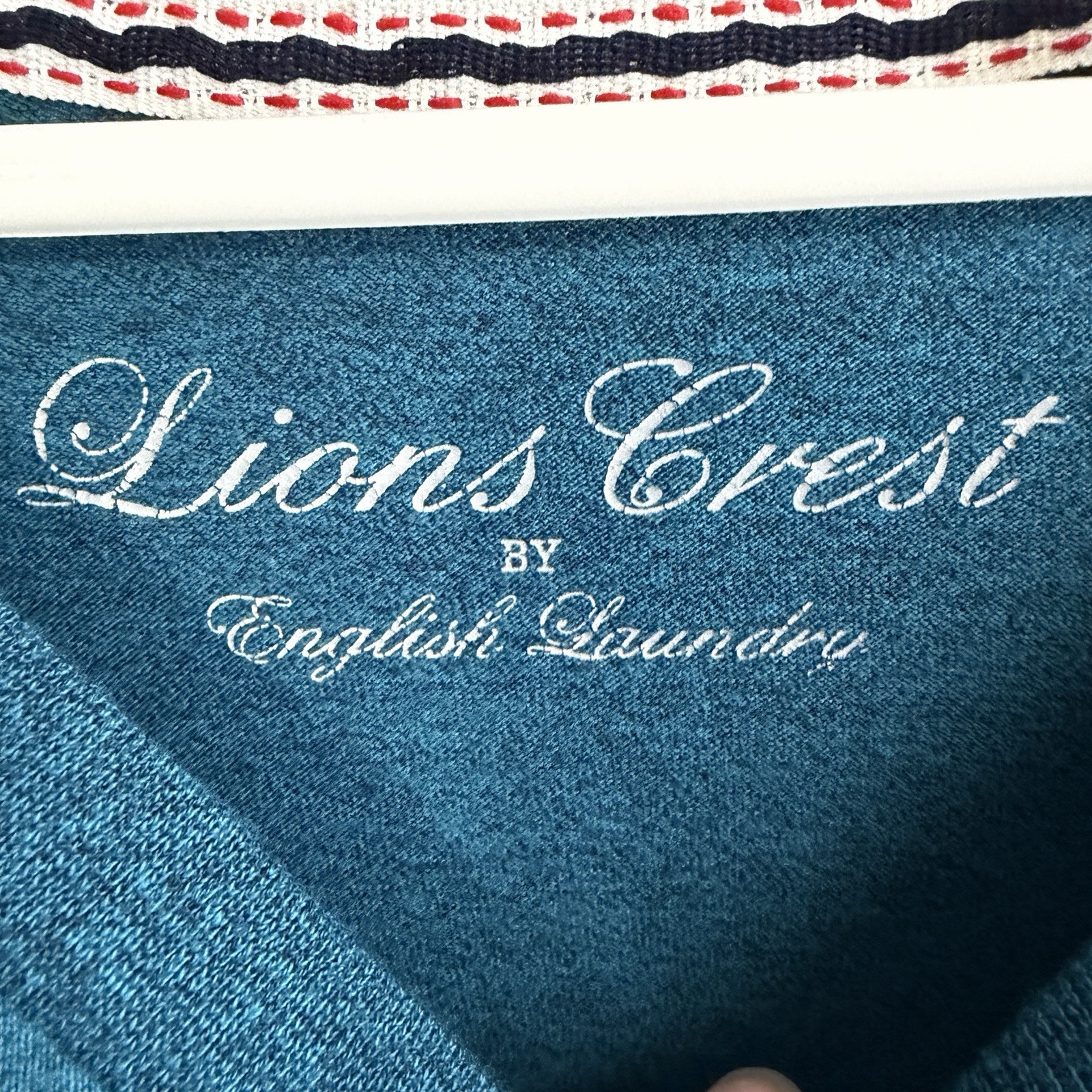 Lions Crest English Laundry Blue Embroidered Short Sleeve Tee Men’s Size 3XL gallery