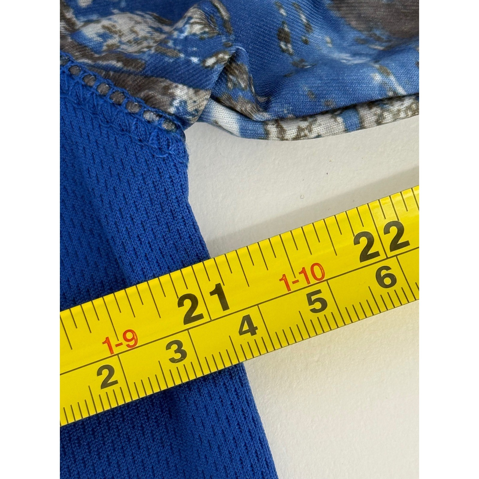 Realtree Fishing Mens Blue Abstract Camo Performance Mesh Side Shirt Sz M gallery