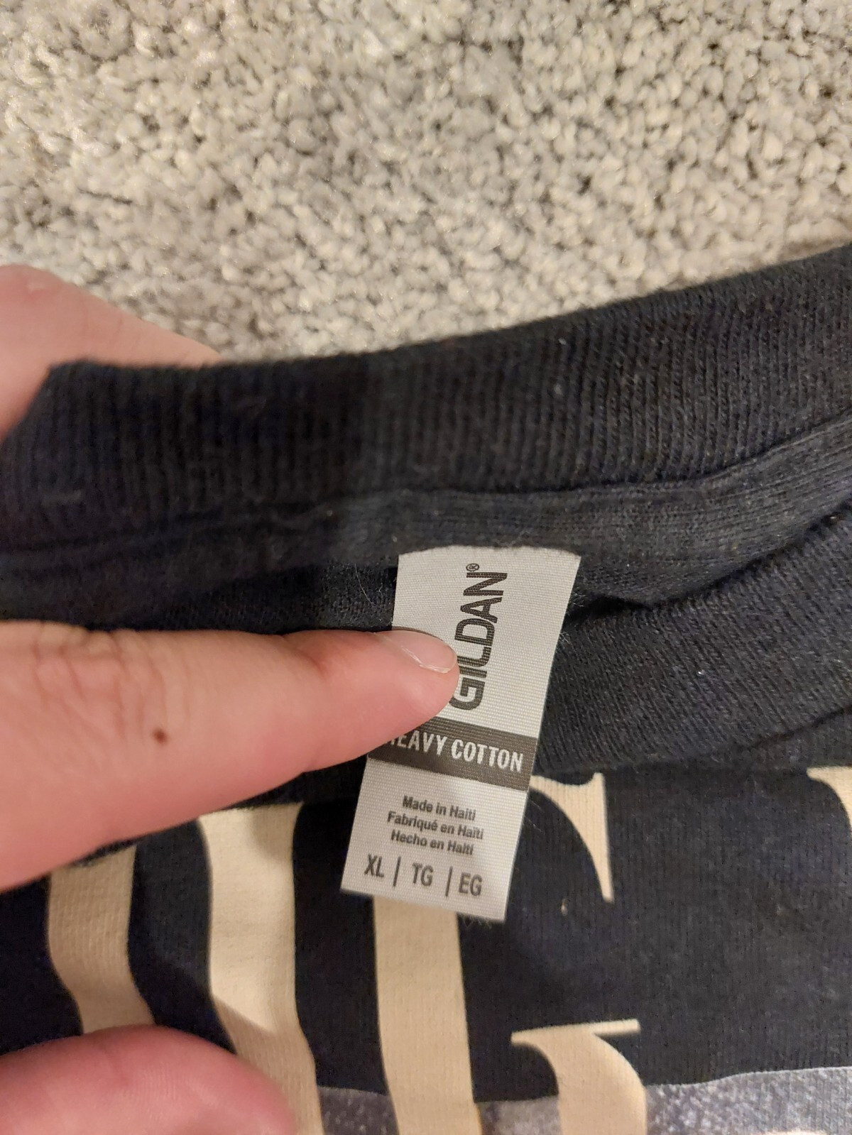 Various Black T-shirt with printing size L in one set gallery