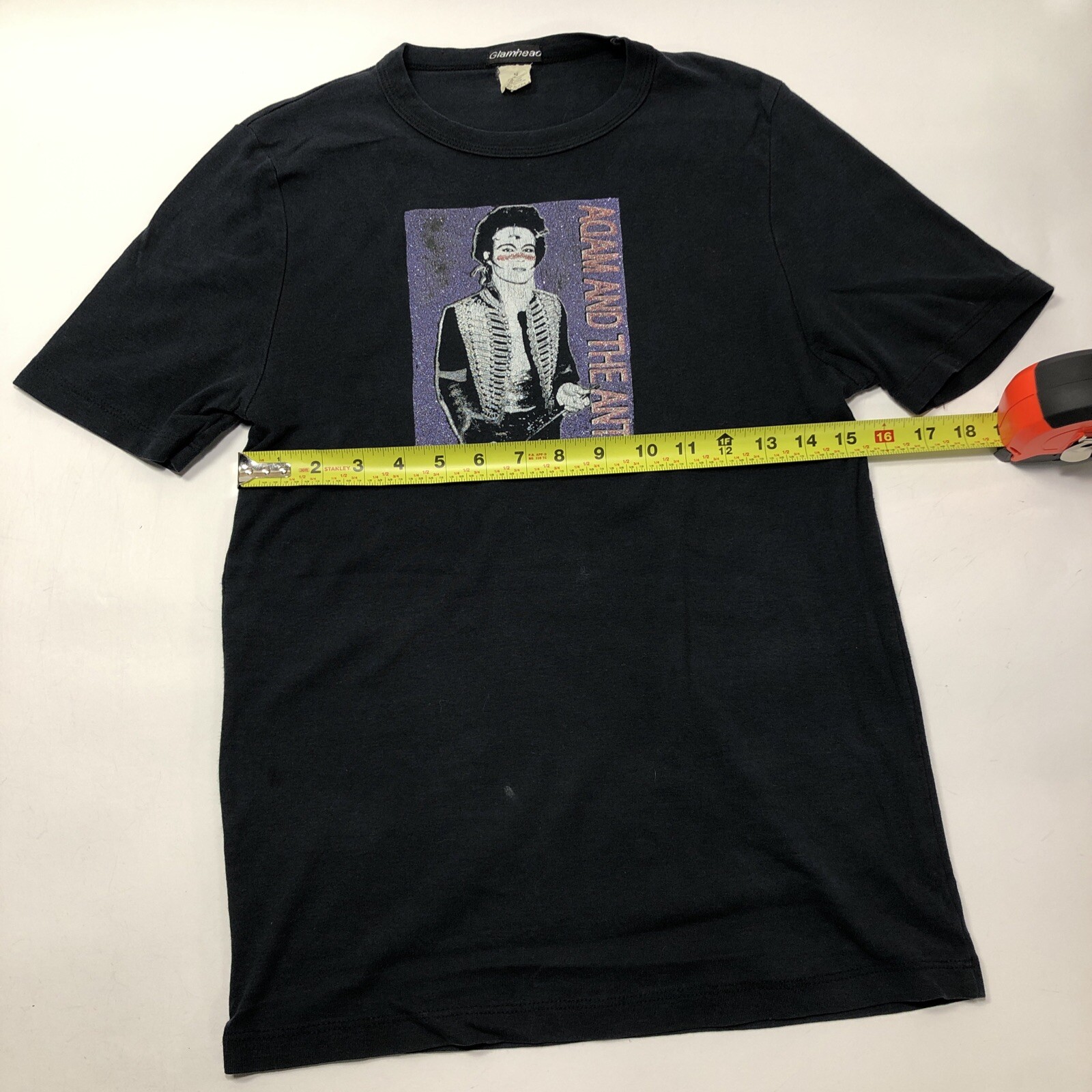 Vintage Adam & The Ants Glamhead Medium Black T Shirt Vtg Punk New Wave Band Tee gallery
