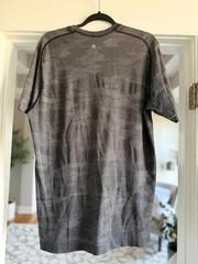 Lululemon Metal Vent Tech Short Sleeve Shirt Men’s Large Black Grey Camo Stretch