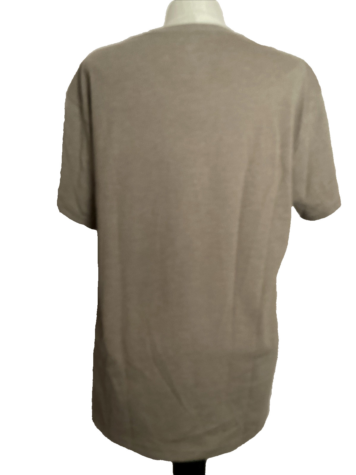 ATHLETIC WORKS Moisture Wicking Taupe Short Sleeve Crew Neck Pocket T-Shirt Sz M gallery