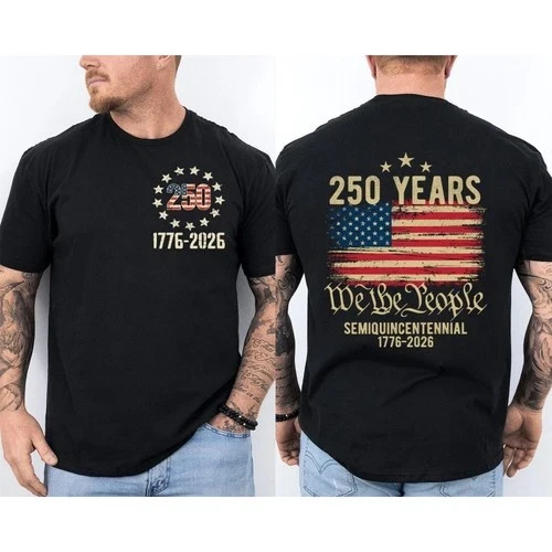250 Years Of Independence America 250th Years Anniversary Front & Back T-Shirt gallery