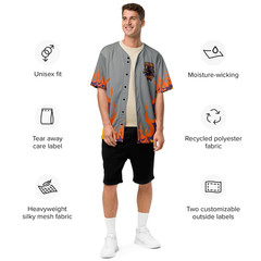 Baseball Jersey | Carolina Reapers | Sports Team Jersey | Gray Variant