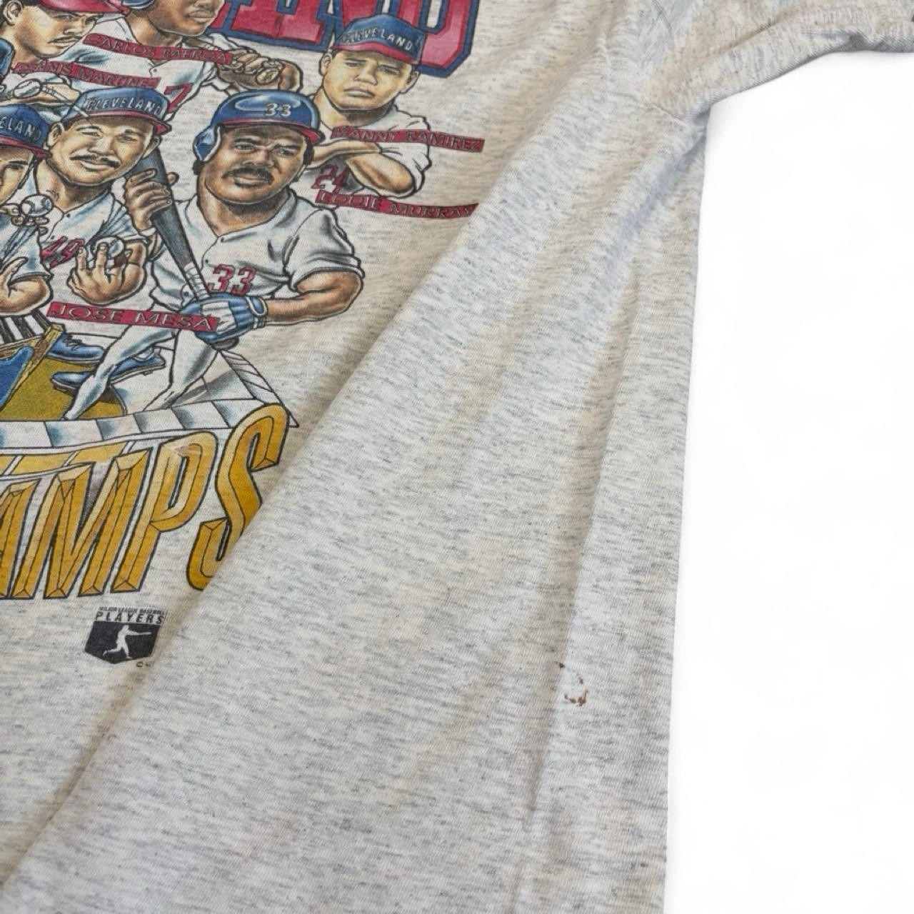 Vintage 1995 Cleveland Indians Division Champs Caricature Shirt Xplosion XL USA gallery