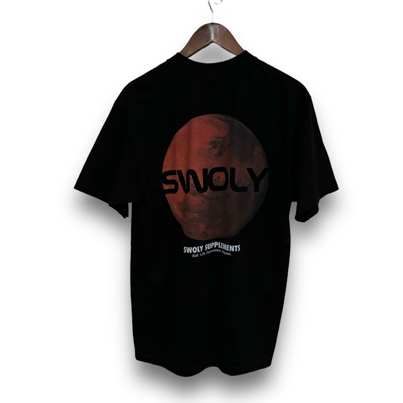 Swoly Supplements Men's Graphic Heavyweight T Shirt Black Size Large 21 x 30 gallery