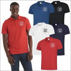 Personalised Mens Super Cool Poloshirt Custom Workwear Embroidered Uneek UC127