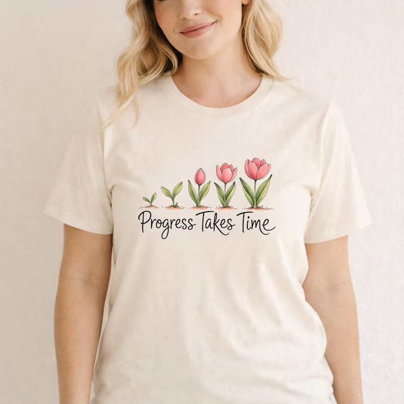 Progress Takes Time Mental Health Comfort Colors gallery