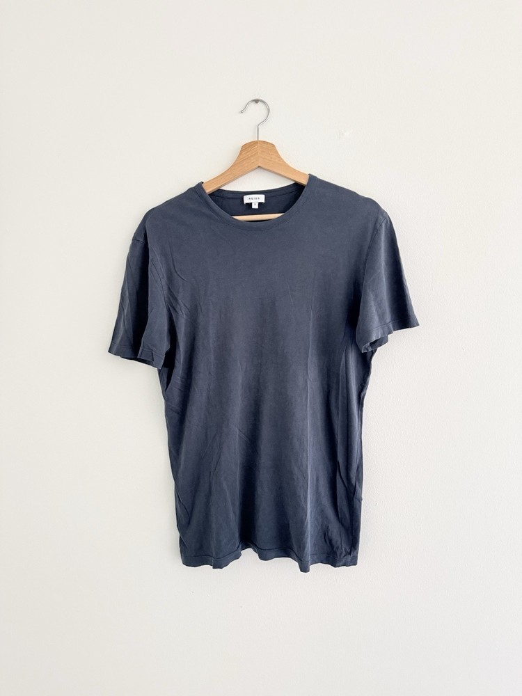 Reiss Blue Cotton Crewneck Tee Small