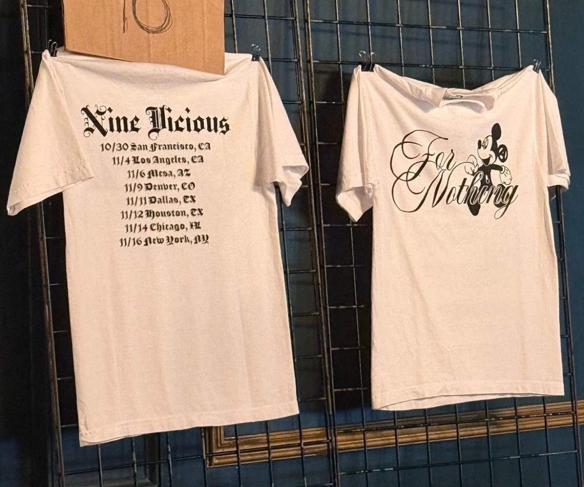 Nine Vicious For Nothing Tour 2025 Merch San Fancisco T-shirt All Size S-3XL gallery