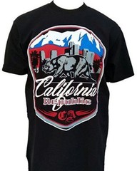 MENS SHOP PRIVATE LABEL California Republic Mens Patriotic Heavyweight T-Shirt P