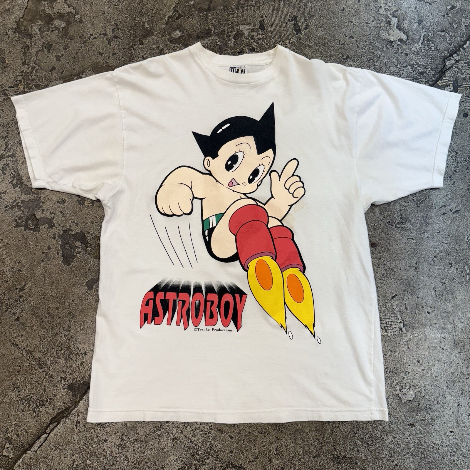 Vintage 90s Astro Boy Cartoon Japenese Anime White Graphic Shirts Men’s Large gallery
