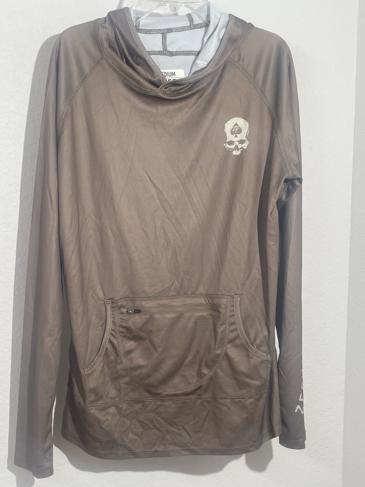 Zero Foxtrot Medium HOODED RASH SHIRT W/KANGAROO POCKET COLOR Brown gallery