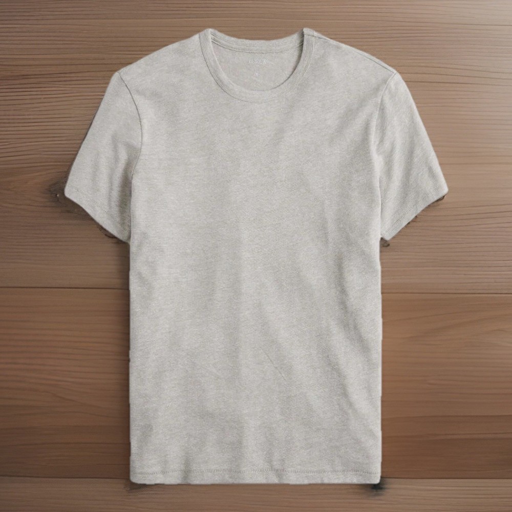 J Crew Men’s Linen-blend Short-sleeve T-shirt Heathered Grey Size Small